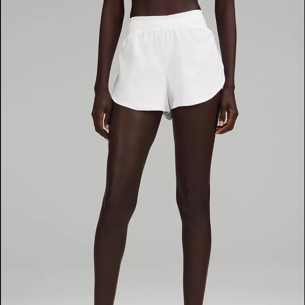 lululemon white find your pace shorts